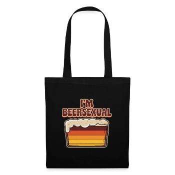 I'm Beersexual - Cool Beer Logo - Stoffbeutel - Schwarz - Vorne
