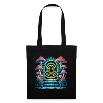 Shroomportal - Cool Funghi Logo - Tote Bag - black - Front