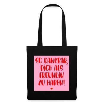 GRATEFUL FRIENDSHIP HEART - Tote Bag - black - Front