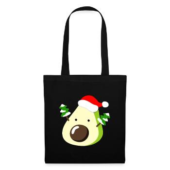 Avocado – Weihnachten - Stoffbeutel - Schwarz - Vorne