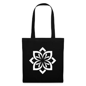 Mandala Fleur Blanche Chogan - Sac en tissu - noir - Devant