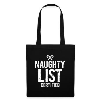 Naughty List Certified - Tote Bag - black - Front