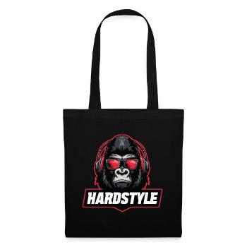 Hardstyle Gorilla – Conception musicale avec casque - Sac en tissu - noir - Devant