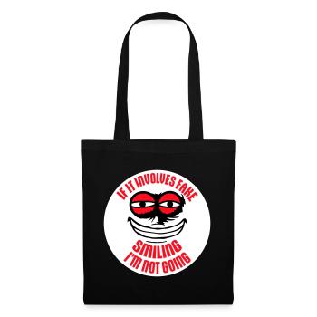 S’il s’agit d’un faux sourire, je ne vais pas le dire - Sac en tissu - noir - Devant