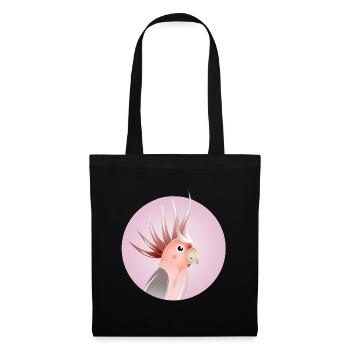 Elegant cockatoo in pastel circle - Tote Bag - black - Front