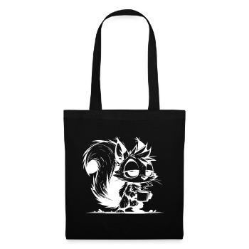 Pas d’écureuil au travail sans café - Sac en tissu - noir - Devant