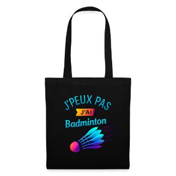 Jpeux Pas Jai Badminton - Sac en tissu - noir - Devant