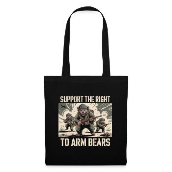 Support the right to arm bears - Funny Memes - Tote Bag - black - Front