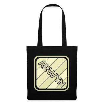 Nom de la fille Arwyn - Sac en tissu - noir - Devant