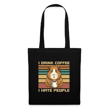Grumpy Guinea Pig Coffee Quote - Tote Bag - black - Front