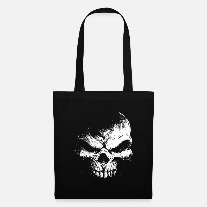 Evil Skull – Dark Grinning Beast - Tote Bag - black