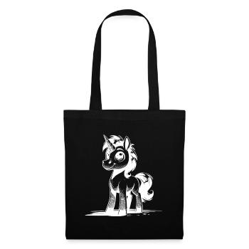 Licorne magique et mignonne qui te sourit - Sac en tissu - noir - Devant