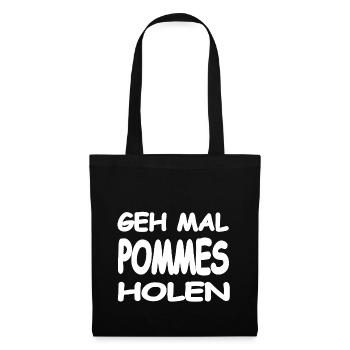 Pommes - Stoffbeutel - Schwarz - Vorne