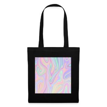Iridescent Abstract Liquid Pastel Pattern - Tote Bag - black - Front