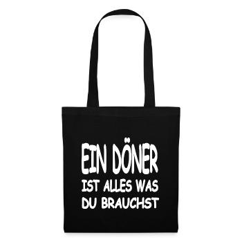 Döner - Stoffbeutel - Schwarz - Vorne