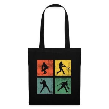 Baseball Softball Sport Retro - Tote Bag - black - Front