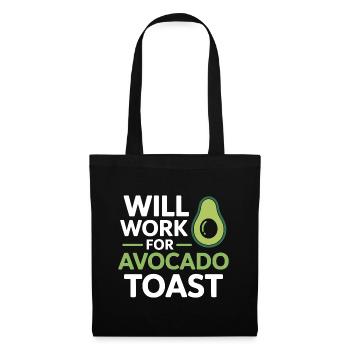 Travaillerai pour un expert diététicien en toasts à l’avocat - Sac en tissu - noir - Devant