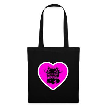 Bouledogue - Sac en tissu - noir - Devant
