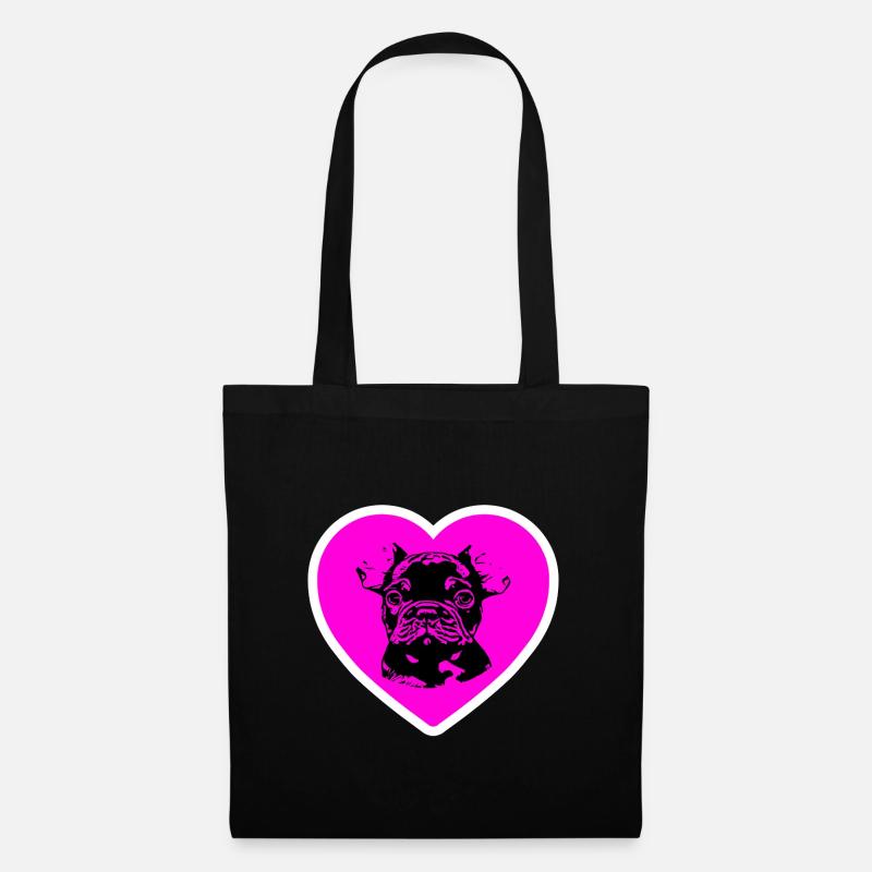 Bouledogue - Sac en tissu - noir