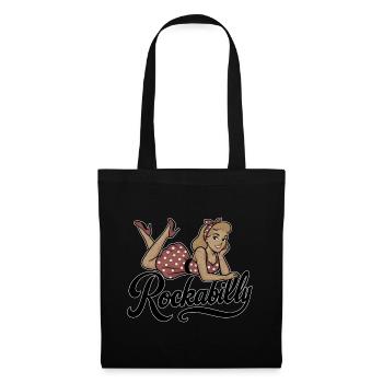 Rockabilly Woman 50s Reclining Petticoat Gift - Tote Bag - black - Front