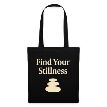 Trouvez votre équilibre de pierres zen - Sac en tissu - noir - Devant