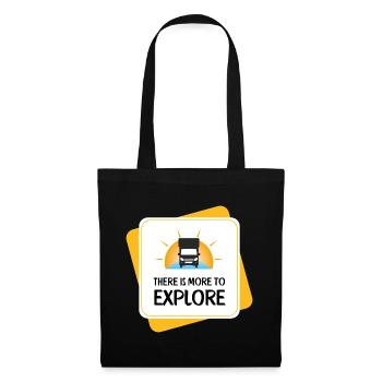 There Is More to Explore – Camper - Stoffbeutel - Schwarz - Vorne
