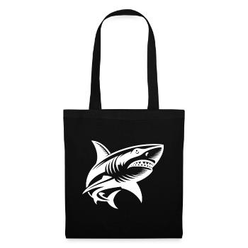 Le requin d’océan appelle et il a de nombreuses dents - Sac en tissu - noir - Devant
