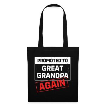 Papy Grand-père Petit-enfant Papy - Sac en tissu - noir - Devant
