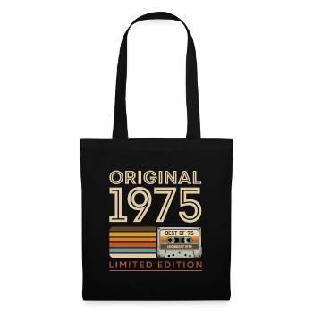 Original 1975 Vintage Vintage Anniversaire Rétro - Sac en tissu - noir - Devant