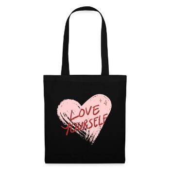 aime toi toi-même - Sac en tissu - noir - Devant