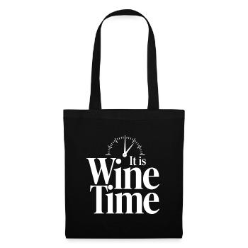 It is Wine Time Funny Wine Saying - Tote Bag - black - Front