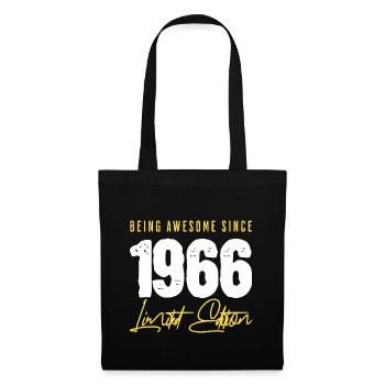 1966 Né 60e anniversaire - Sac en tissu - noir - Devant