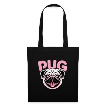 Pug - Cool Pet Logo - Tote Bag - black - Front