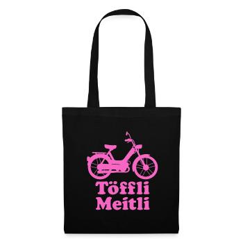 Töffli Meitli – Moped Shirt for Girls & Moped Fans - Tote Bag - black - Front