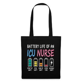 Battery level of an intensive care nurse Humor - Tote Bag - black - Front