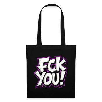 FCK YOU lettering provocative statement - Tote Bag - black - Front