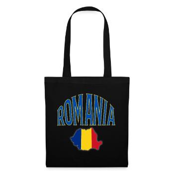 Roumanie - Sac en tissu - noir - Devant