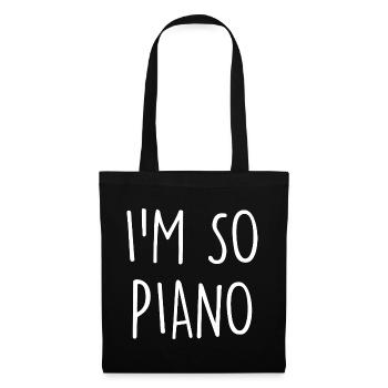 Piano Klavier - Sac en tissu - noir - Devant