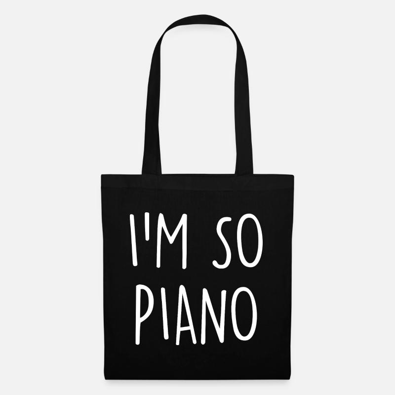 Piano Klavier - Stoffbeutel - Schwarz