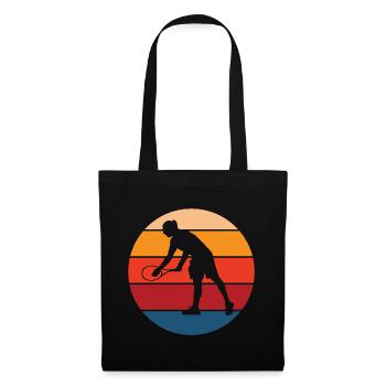 tennis - Sac en tissu - noir - Devant