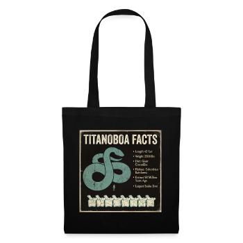 Titanoboa Facts Largest Snake of Prehistoric Times - Tote Bag - black - Front