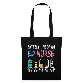 Emergency Nurse Battery Level Levels Humor - Tote Bag - black - Front