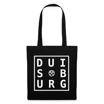 Motif Ruhrpott de Duisbourg Blanc cadeau et souvenir - Sac en tissu - noir - Devant