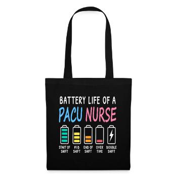 Battery level of a recovery room caregiver humor - Tote Bag - black - Front