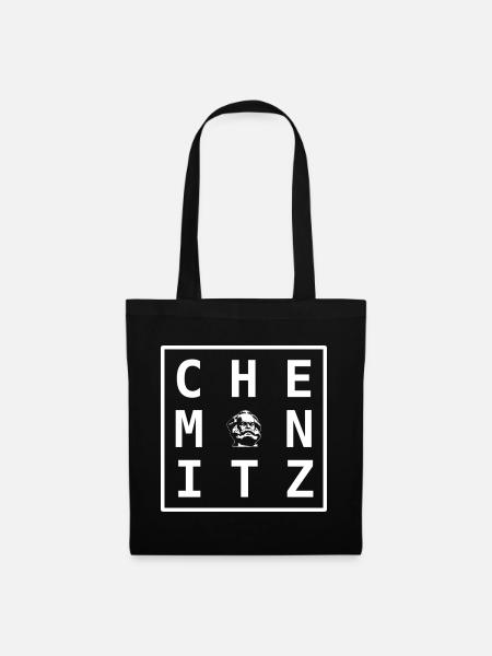 Chemnitz Karl-Marx Souvenir Design Nischel Art - Stoffbeutel - Schwarz