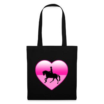 Chevaux - Sac en tissu - noir - Devant