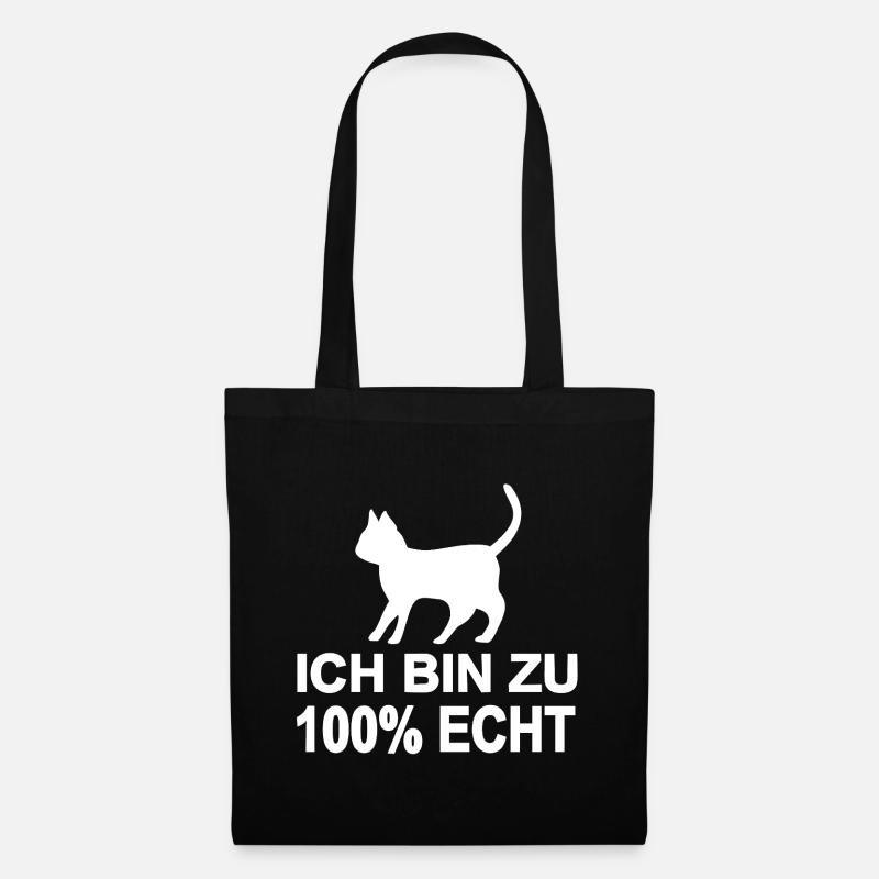 Katze - Stoffbeutel - Schwarz