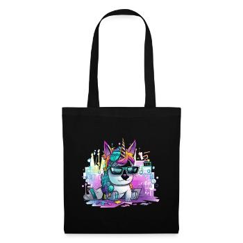 Techicorn Neon Unicorn - Tote Bag - black - Front
