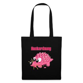 Dessin animé Mettigel – Ordre drôle de hiérarchie - Sac en tissu - noir - Devant