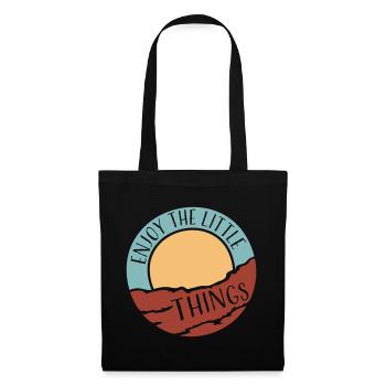 Profitez des petites choses Gratitude Pleine conscience - Sac en tissu - noir - Devant